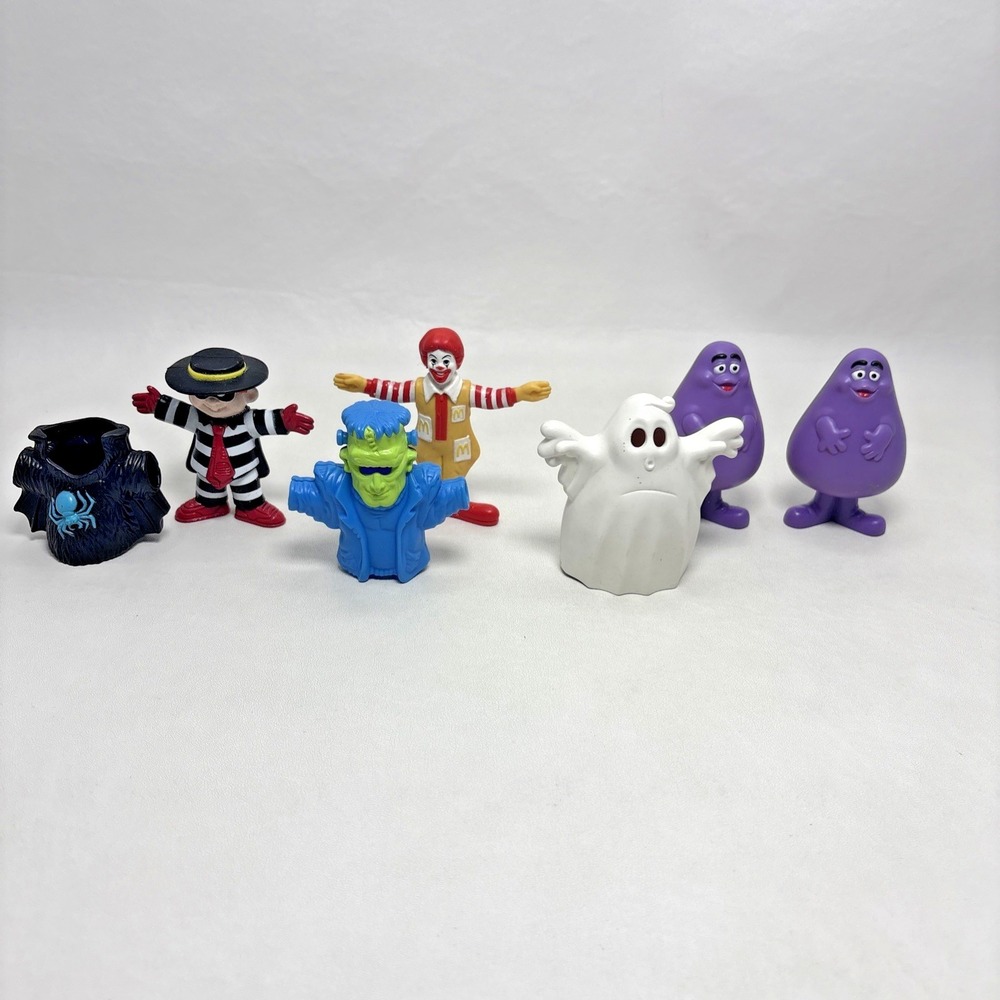 Mcdonald's 1995 Halloween What Am I Going To Be Snap On Costume Grimace Ronald